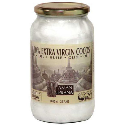 Amanprana huile de coco extra vierge crue 1000ml, bio