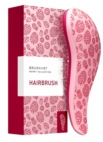 brush art brosse à cheveux rose