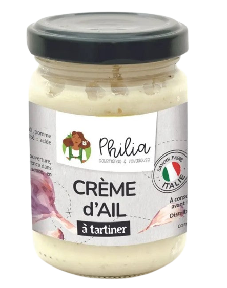 Crème d'ail Bio de la marque Philia