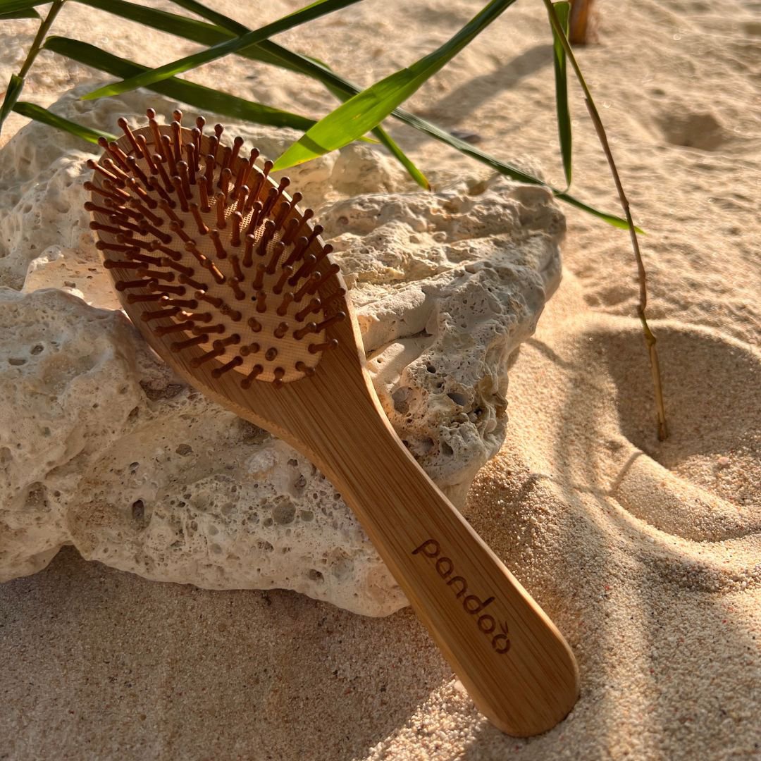 Brosse à cheveux en bambou | avec poils naturels