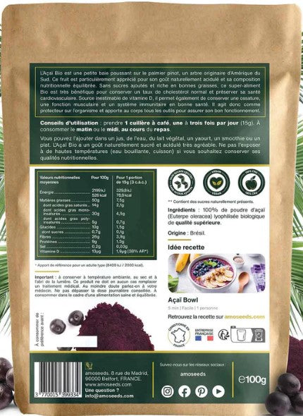 AÇAÏ EN POUDRE BIO 100G