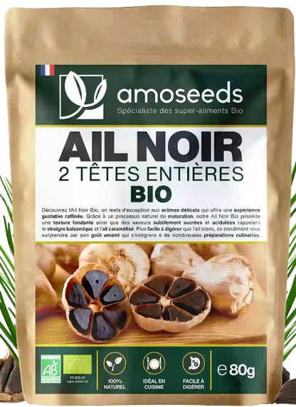 Ail noir bio, 2 têtes entières