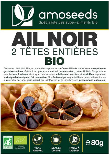 Ail noir bio, 2 têtes entières