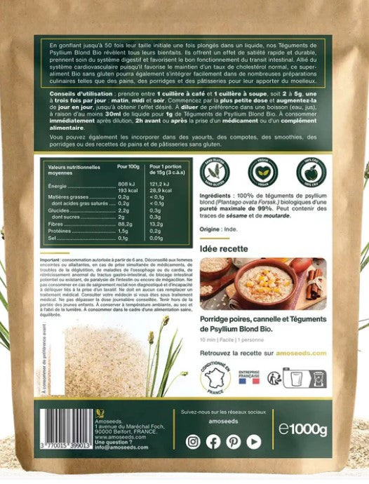 Psyllium Blond Bio (téguments)